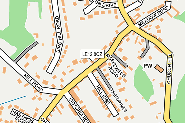LE12 8QZ map - OS OpenMap – Local (Ordnance Survey) LE12 8QZ map - OS OpenMap – Local (Ordnance Survey)