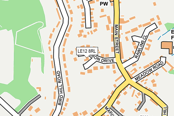 LE12 8RL map - OS OpenMap – Local (Ordnance Survey) LE12 8RL map - OS OpenMap – Local (Ordnance Survey)