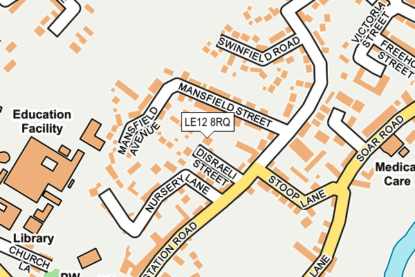 LE12 8RQ map - OS OpenMap – Local (Ordnance Survey) LE12 8RQ map - OS OpenMap – Local (Ordnance Survey)