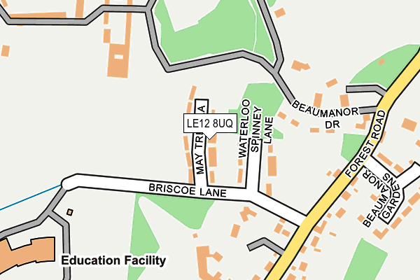 LE12 8UQ map - OS OpenMap – Local (Ordnance Survey) LE12 8UQ map - OS OpenMap – Local (Ordnance Survey)
