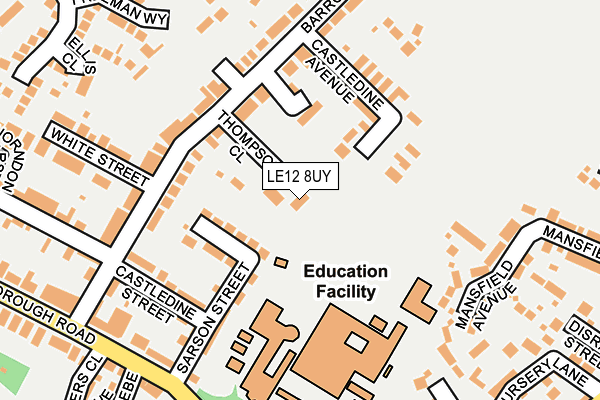 LE12 8UY map - OS OpenMap – Local (Ordnance Survey) LE12 8UY map - OS OpenMap – Local (Ordnance Survey)