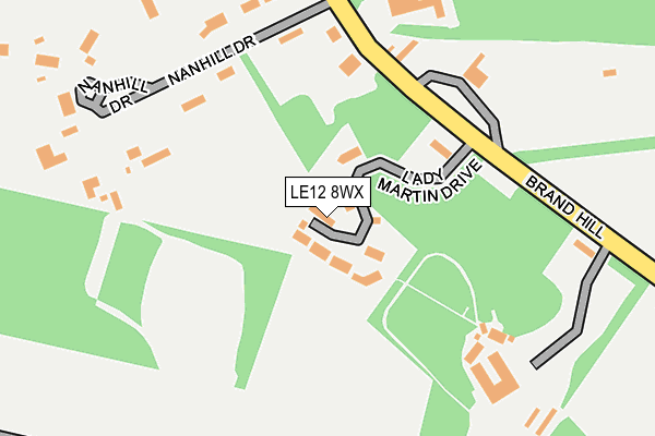 LE12 8WX map - OS OpenMap – Local (Ordnance Survey) LE12 8WX map - OS OpenMap – Local (Ordnance Survey)