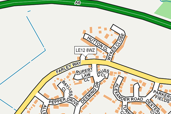 LE12 8WZ map - OS OpenMap – Local (Ordnance Survey) LE12 8WZ map - OS OpenMap – Local (Ordnance Survey)