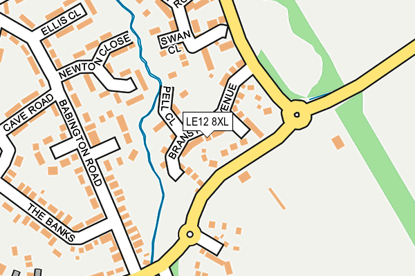 LE12 8XL map - OS OpenMap – Local (Ordnance Survey) LE12 8XL map - OS OpenMap – Local (Ordnance Survey)