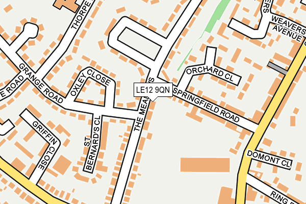 LE12 9QN map - OS OpenMap – Local (Ordnance Survey) LE12 9QN map - OS OpenMap – Local (Ordnance Survey)