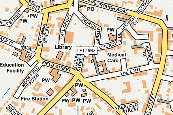 LE12 9RZ map - OS OpenMap – Local (Ordnance Survey) LE12 9RZ map - OS OpenMap – Local (Ordnance Survey)