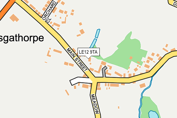 LE12 9TA map - OS OpenMap – Local (Ordnance Survey) LE12 9TA map - OS OpenMap – Local (Ordnance Survey)