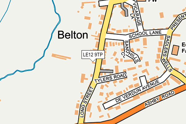 LE12 9TP map - OS OpenMap – Local (Ordnance Survey) LE12 9TP map - OS OpenMap – Local (Ordnance Survey)
