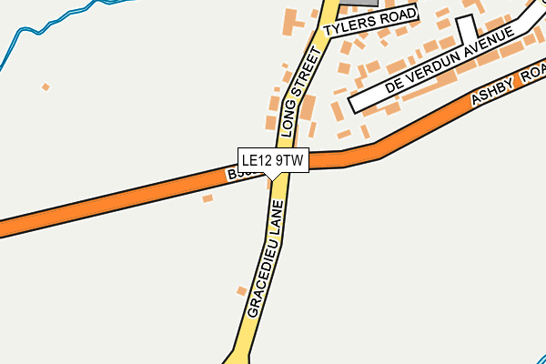 LE12 9TW map - OS OpenMap – Local (Ordnance Survey) LE12 9TW map - OS OpenMap – Local (Ordnance Survey)