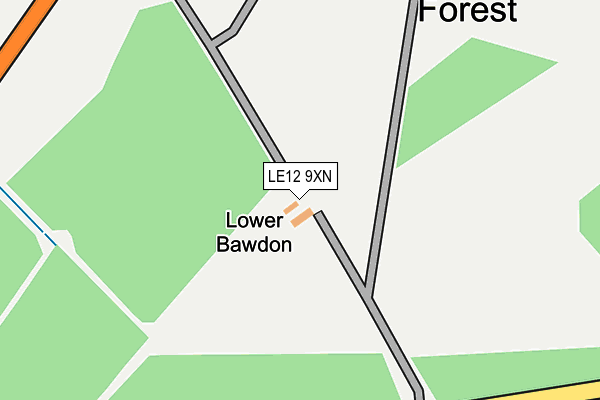 LE12 9XN map - OS OpenMap – Local (Ordnance Survey) LE12 9XN map - OS OpenMap – Local (Ordnance Survey)