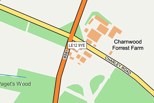 LE12 9YE map - OS OpenMap – Local (Ordnance Survey) LE12 9YE map - OS OpenMap – Local (Ordnance Survey)
