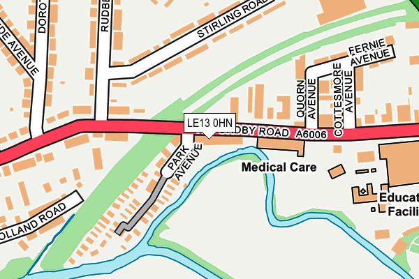 LE13 0HN map - OS OpenMap – Local (Ordnance Survey) LE13 0HN map - OS OpenMap – Local (Ordnance Survey)