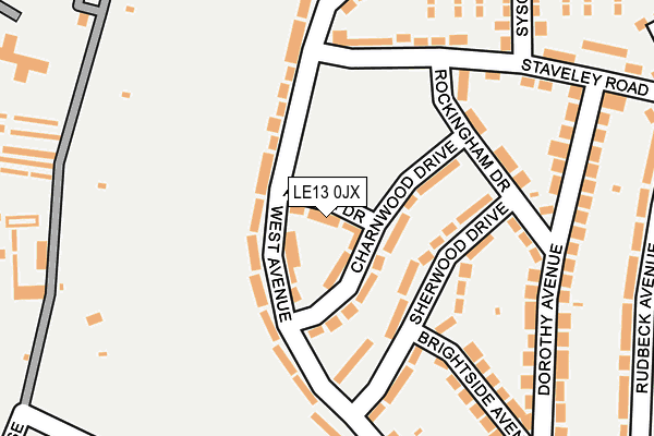 LE13 0JX map - OS OpenMap – Local (Ordnance Survey) LE13 0JX map - OS OpenMap – Local (Ordnance Survey)