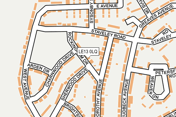 LE13 0LQ map - OS OpenMap – Local (Ordnance Survey) LE13 0LQ map - OS OpenMap – Local (Ordnance Survey)