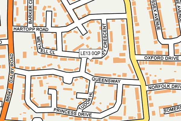 LE13 0QP map - OS OpenMap – Local (Ordnance Survey) LE13 0QP map - OS OpenMap – Local (Ordnance Survey)