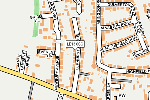 LE13 0SG map - OS OpenMap – Local (Ordnance Survey) LE13 0SG map - OS OpenMap – Local (Ordnance Survey)