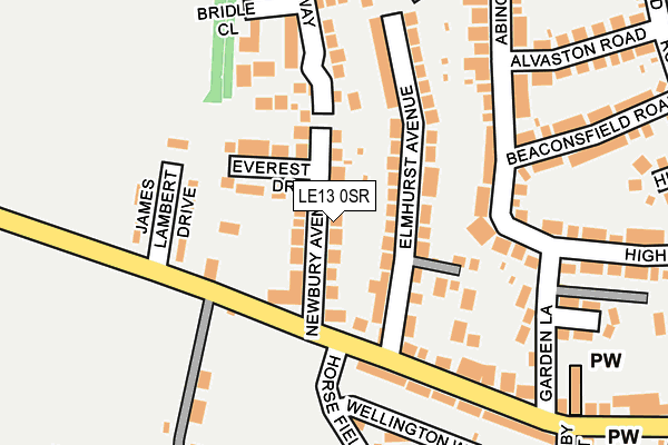 LE13 0SR map - OS OpenMap – Local (Ordnance Survey) LE13 0SR map - OS OpenMap – Local (Ordnance Survey)
