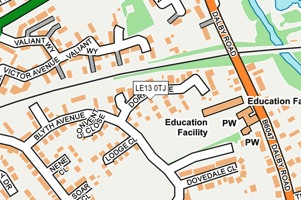 LE13 0TJ map - OS OpenMap – Local (Ordnance Survey) LE13 0TJ map - OS OpenMap – Local (Ordnance Survey)