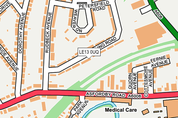 LE13 0UQ map - OS OpenMap – Local (Ordnance Survey) LE13 0UQ map - OS OpenMap – Local (Ordnance Survey)