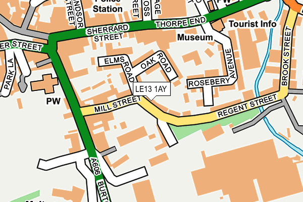 LE13 1AY map - OS OpenMap – Local (Ordnance Survey) LE13 1AY map - OS OpenMap – Local (Ordnance Survey)