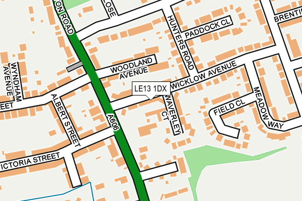LE13 1DX map - OS OpenMap – Local (Ordnance Survey) LE13 1DX map - OS OpenMap – Local (Ordnance Survey)