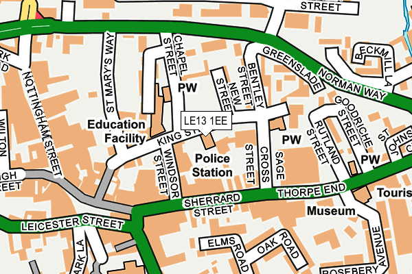 LE13 1EE map - OS OpenMap – Local (Ordnance Survey) LE13 1EE map - OS OpenMap – Local (Ordnance Survey)
