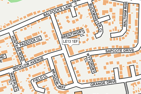 LE13 1EF map - OS OpenMap – Local (Ordnance Survey) LE13 1EF map - OS OpenMap – Local (Ordnance Survey)
