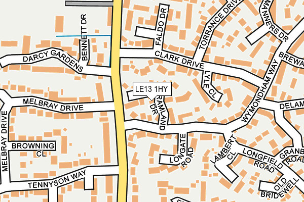 LE13 1HY map - OS OpenMap – Local (Ordnance Survey) LE13 1HY map - OS OpenMap – Local (Ordnance Survey)