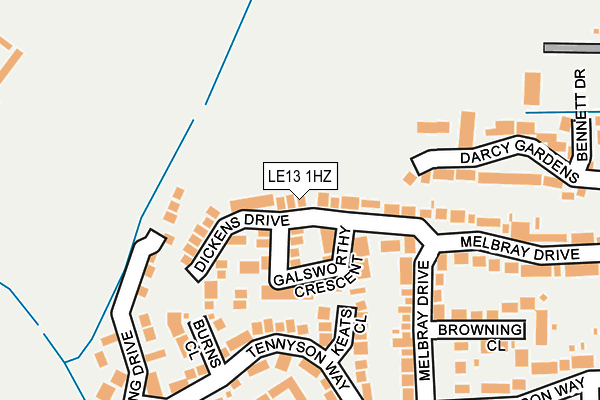 LE13 1HZ map - OS OpenMap – Local (Ordnance Survey) LE13 1HZ map - OS OpenMap – Local (Ordnance Survey)