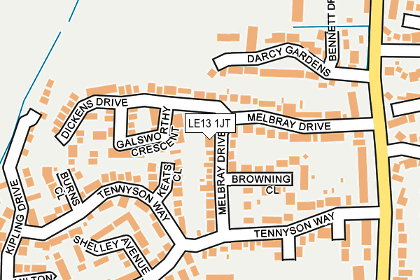 LE13 1JT map - OS OpenMap – Local (Ordnance Survey) LE13 1JT map - OS OpenMap – Local (Ordnance Survey)