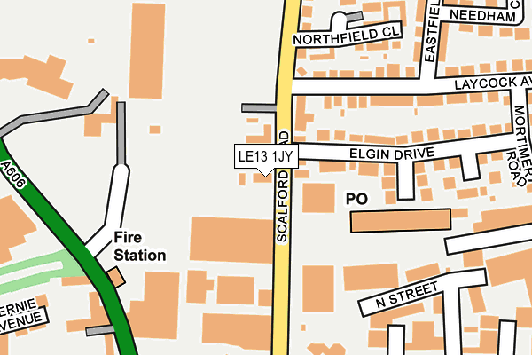 LE13 1JY map - OS OpenMap – Local (Ordnance Survey) LE13 1JY map - OS OpenMap – Local (Ordnance Survey)