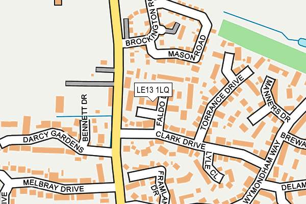 LE13 1LQ map - OS OpenMap – Local (Ordnance Survey) LE13 1LQ map - OS OpenMap – Local (Ordnance Survey)
