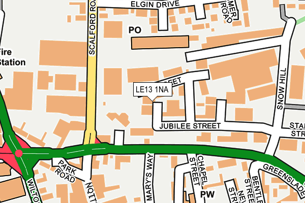 LE13 1NA map - OS OpenMap – Local (Ordnance Survey) LE13 1NA map - OS OpenMap – Local (Ordnance Survey)
