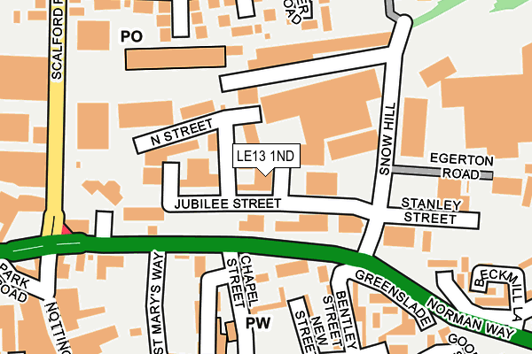 LE13 1ND map - OS OpenMap – Local (Ordnance Survey) LE13 1ND map - OS OpenMap – Local (Ordnance Survey)