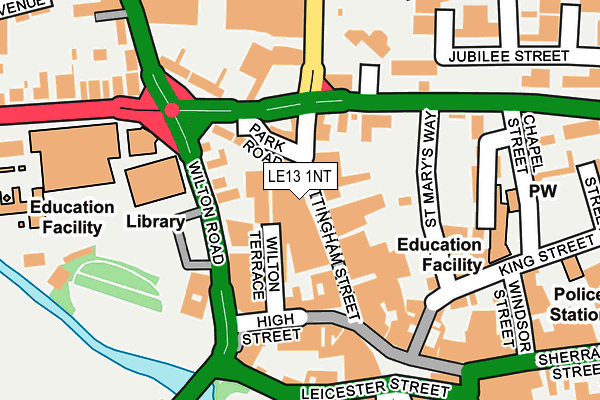 LE13 1NT map - OS OpenMap – Local (Ordnance Survey) LE13 1NT map - OS OpenMap – Local (Ordnance Survey)