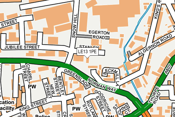 LE13 1PE map - OS OpenMap – Local (Ordnance Survey) LE13 1PE map - OS OpenMap – Local (Ordnance Survey)