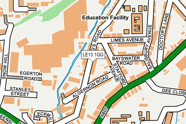 LE13 1QG map - OS OpenMap – Local (Ordnance Survey) LE13 1QG map - OS OpenMap – Local (Ordnance Survey)