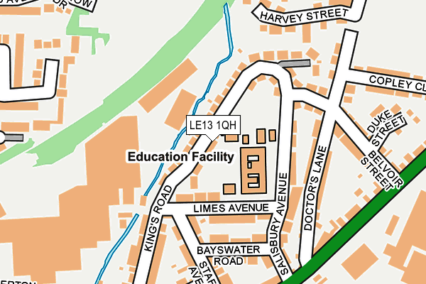 LE13 1QH map - OS OpenMap – Local (Ordnance Survey) LE13 1QH map - OS OpenMap – Local (Ordnance Survey)