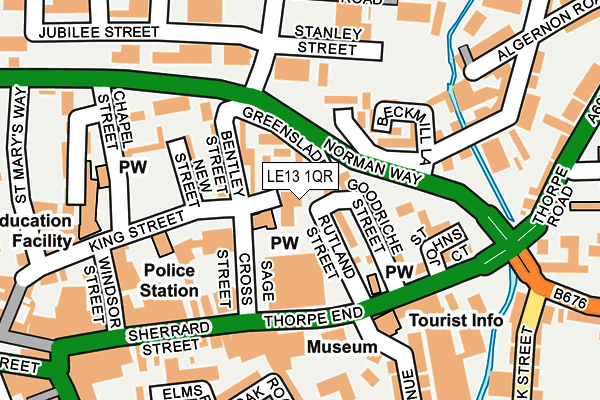 LE13 1QR map - OS OpenMap – Local (Ordnance Survey) LE13 1QR map - OS OpenMap – Local (Ordnance Survey)
