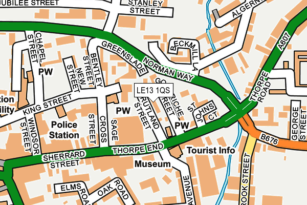 LE13 1QS map - OS OpenMap – Local (Ordnance Survey) LE13 1QS map - OS OpenMap – Local (Ordnance Survey)