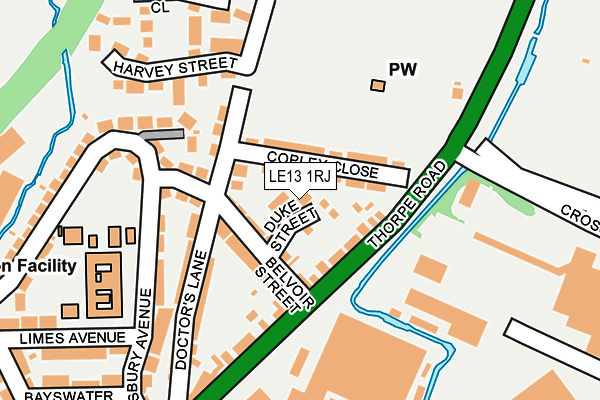 LE13 1RJ map - OS OpenMap – Local (Ordnance Survey) LE13 1RJ map - OS OpenMap – Local (Ordnance Survey)