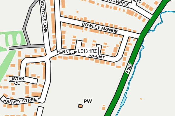 LE13 1RZ map - OS OpenMap – Local (Ordnance Survey) LE13 1RZ map - OS OpenMap – Local (Ordnance Survey)