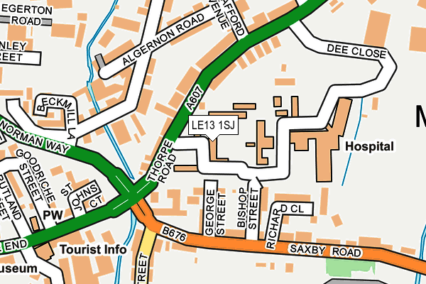 LE13 1SJ map - OS OpenMap – Local (Ordnance Survey) LE13 1SJ map - OS OpenMap – Local (Ordnance Survey)