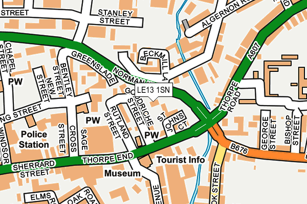 LE13 1SN map - OS OpenMap – Local (Ordnance Survey)