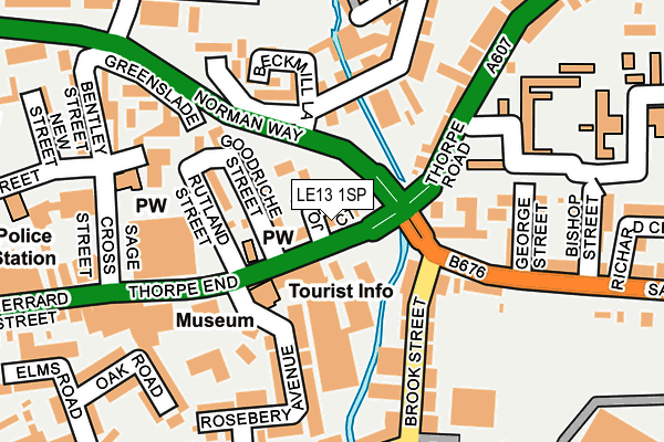 LE13 1SP map - OS OpenMap – Local (Ordnance Survey) LE13 1SP map - OS OpenMap – Local (Ordnance Survey)