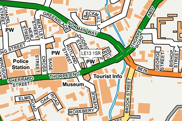 LE13 1SR map - OS OpenMap – Local (Ordnance Survey) LE13 1SR map - OS OpenMap – Local (Ordnance Survey)