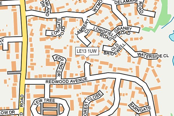 LE13 1UW map - OS OpenMap – Local (Ordnance Survey) LE13 1UW map - OS OpenMap – Local (Ordnance Survey)
