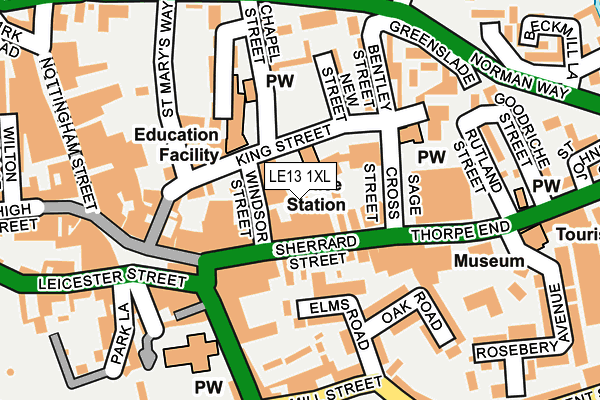 LE13 1XL map - OS OpenMap – Local (Ordnance Survey) LE13 1XL map - OS OpenMap – Local (Ordnance Survey)