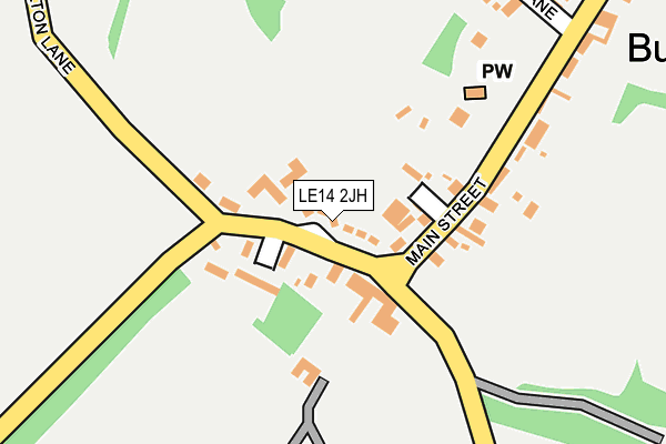 LE14 2JH map - OS OpenMap – Local (Ordnance Survey) LE14 2JH map - OS OpenMap – Local (Ordnance Survey)