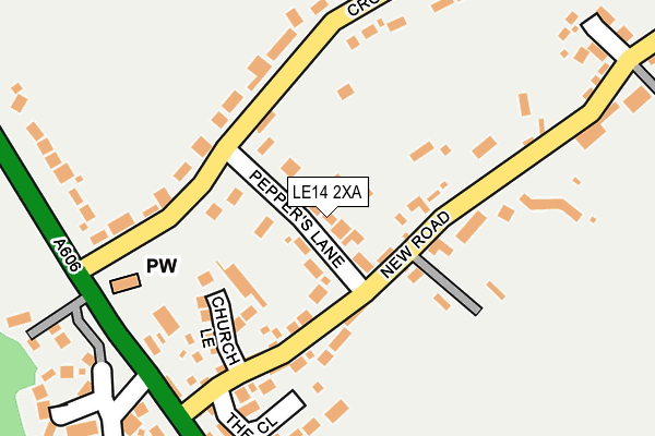 LE14 2XA map - OS OpenMap – Local (Ordnance Survey) LE14 2XA map - OS OpenMap – Local (Ordnance Survey)